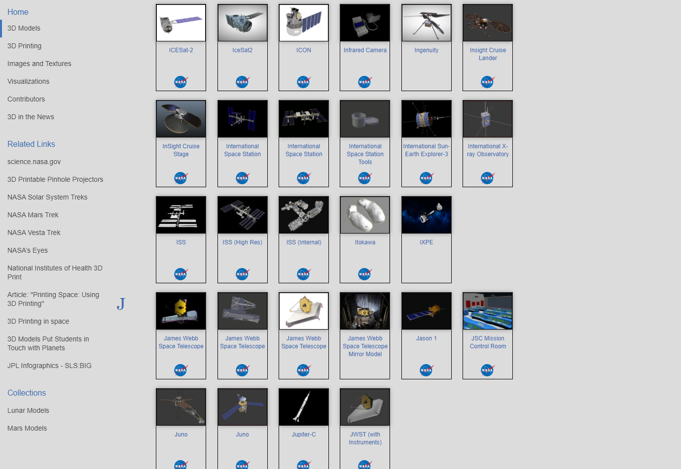 NASA 3D Resources