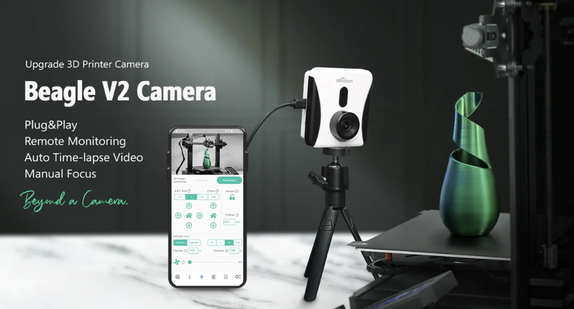 茗升科技推出用于远程监控3D打印机的新型 Mintion Beagle V2 相机