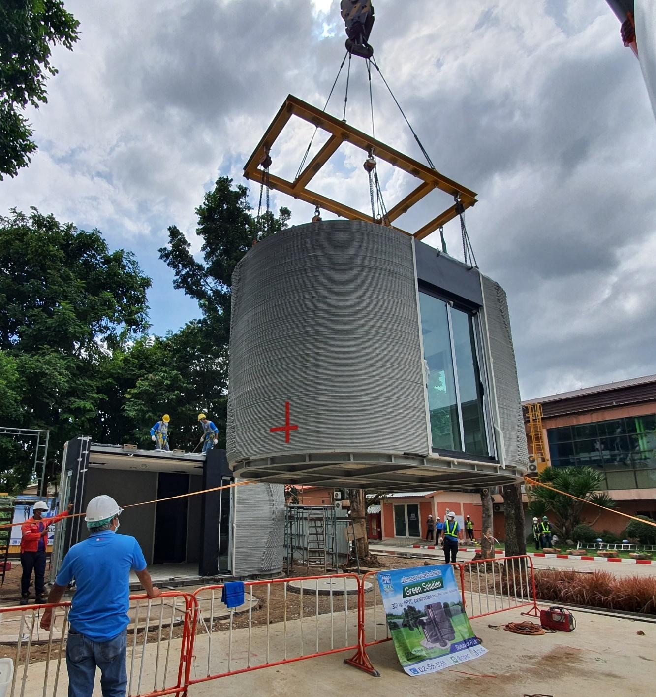 泰国公司完成了世界上第一座2层3D打印 PPVC 建筑