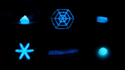 研究人员利用单细胞藻类甲藻3D打印能够在经历机械应力时发光的材料