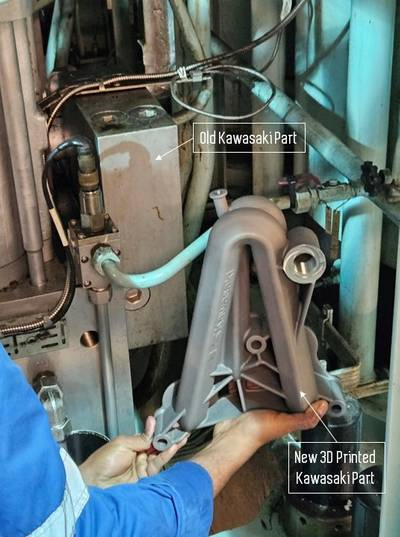 Pelagus 3D 已成功为 TYSLA 滚装船交付增材制造的回油立管