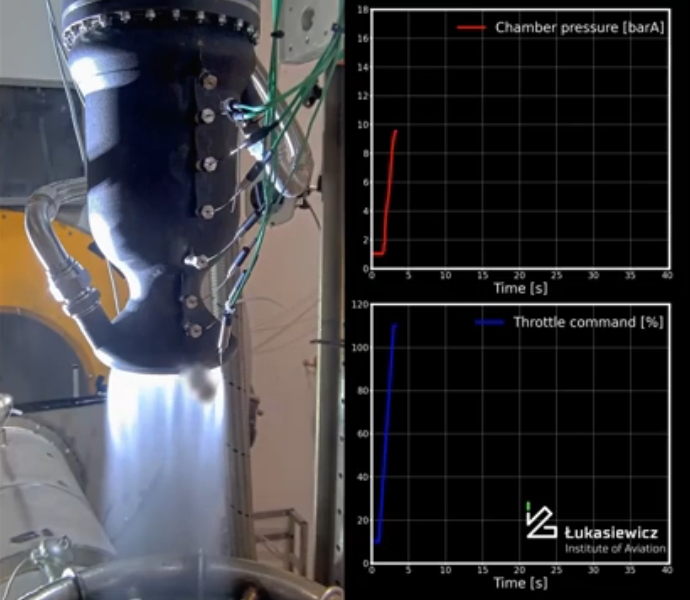 波兰研究人员已成功完成新型3D打印可变推力火箭发动机的第二阶段测试