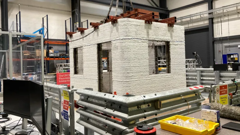 布里斯托大学的研究人员正在测试3D打印结构的抗震性能