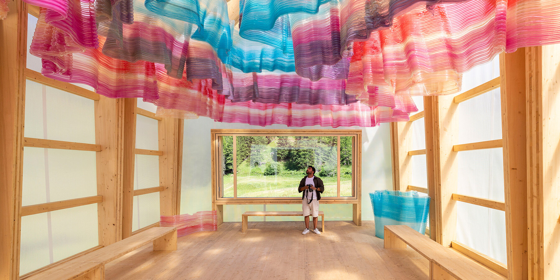 苏黎世联邦理工学院为瑞士冰淇淋店3D打印再生塑料结构