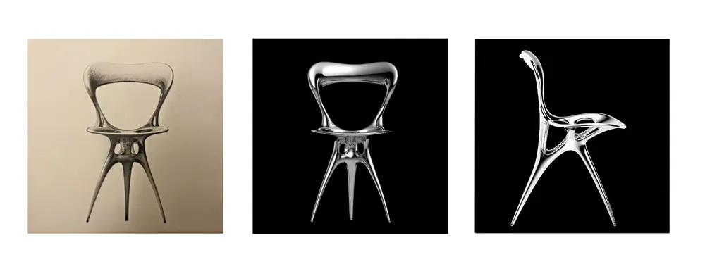 Google DeepMind 与设计师 Ross Lovegrove 合作打造 AI 生成的3D打印椅子