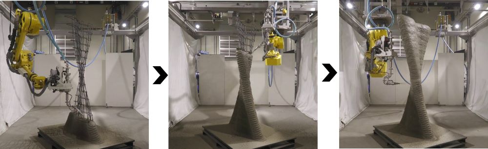 清水建设株式会社开发用于大型结构构件的喷涂式3D混凝土打印系统