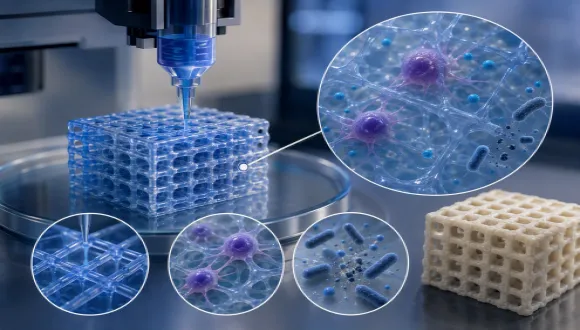 特拉维夫大学团队研发出用于精准3D打印的生物活性墨水